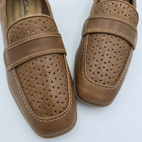 6W - WIDE WIDTH - Clarks Lyrical Way Women's Loafers, Tan Leather, NEW! - Picture 2 of 16
